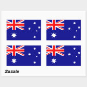 VIER australische Flagge Rechteckiger Aufkleber (Blatt)