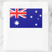 VIER australische Flagge Rechteckiger Aufkleber (Tasche)