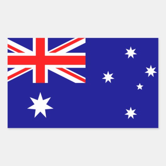 VIER australische Flagge Rechteckiger Aufkleber (Vorderseite)