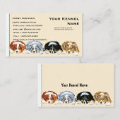 Vier australische Schäfer-Welpen Visitenkarte (Vorne/Hinten)