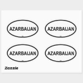 VIER "Azarbaijan" Ovaler Aufkleber (Blatt)