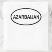 VIER "Azarbaijan" Ovaler Aufkleber (Tasche)