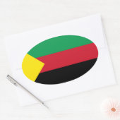 VIER Azawad-Flag Ovaler Aufkleber (Umschlag)