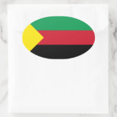 VIER Azawad-Flag Ovaler Aufkleber (Tasche)