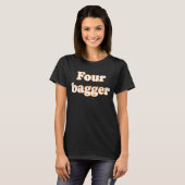 Vier-Bagger-Ecke für Cornhole Player T-Shirt (Vorne ganz)