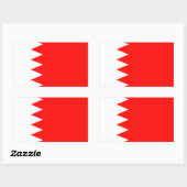 VIER Bahrain Flag Rechteckiger Aufkleber (Blatt)