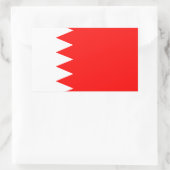 VIER Bahrain Flag Rechteckiger Aufkleber (Tasche)