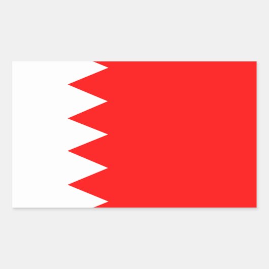 VIER Bahrain Flag Rechteckiger Aufkleber (Vorderseite)