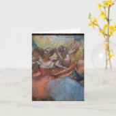 Vier Balletttänzer auf Bühne von Degas Karte (Gelbe Blume)