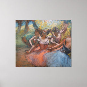 Vier Balletttänzer auf Bühne von Degas Leinwanddruck