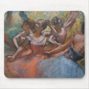 Vier Balletttänzer auf Bühne von Degas Mousepad