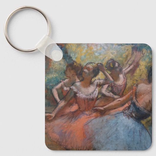 Vier Balletttänzer auf Bühne von Degas Schlüsselanhänger (Vorderseite)