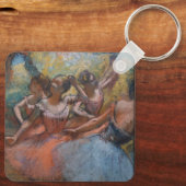 Vier Balletttänzer auf Bühne von Degas Schlüsselanhänger (Rückseite)