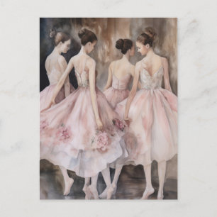 Vier Balletttänzer Postkarte