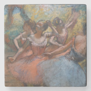 Vier Balletttänzerinnen auf der Bühne von Degas Steinuntersetzer
