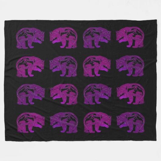 Vier Bären Fleece Blanket (Vorderseite (Horizontal))
