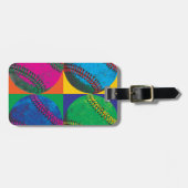 Vier Baseball in den verschiedenen Farben Gepäckanhänger (Vorderseite horizontal)