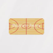 Vier Basketball-Designs Namensmarken Etiketten (Design 1)