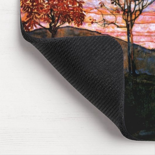 Vier Bäume durch Egon Schiele Mousepad (Ecke)