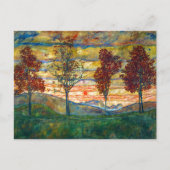 Vier Bäume | Egon Schiele | Postkarte (Vorderseite)