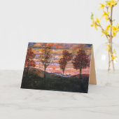 Vier Bäume Karte (Gelbe Blume)