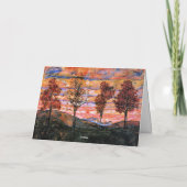 Vier Bäume, Kunst von Egon Schiele, Karte (Rückseite)