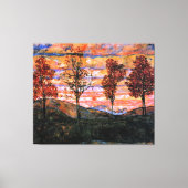 Vier Bäume, Kunst von Egon Schiele, Leinwanddruck (Vorderseite)