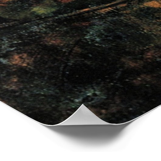 Vier Bäume, Kunst von Egon Schiele, Poster (Ecke)