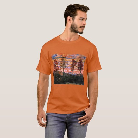 Vier Bäume, Kunst von Egon Schiele, T-Shirt (Vorne ganz)