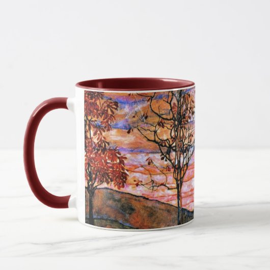 Vier Bäume, Kunst von Egon Schiele, Tasse (Links)