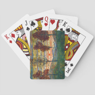Vier Bäume (Landschaftsbild) (von Egon Schiele) Spielkarten