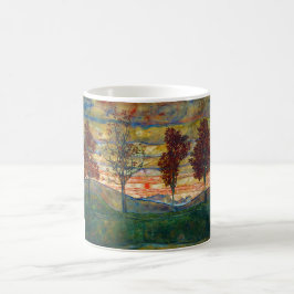 Vier Bäume (Landschaftskunst) (von Egon Schiele) Kaffeetasse