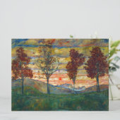 Vier Bäume (Landschaftskunst) (von Egon Schiele) Karte (Stehend Vorderseite)