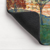 Vier Bäume (Landschaftskunst) (von Egon Schiele) Mousepad (Ecke)