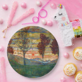 Vier Bäume (Landschaftskunst) (von Egon Schiele) Pappteller (Party)