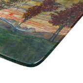 Vier Bäume (Landschaftskunst) (von Egon Schiele) Schneidebrett (Ecke)