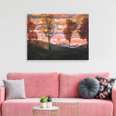 Vier Bäume Leinwanddruck (Insitu (Wohnzimmer))