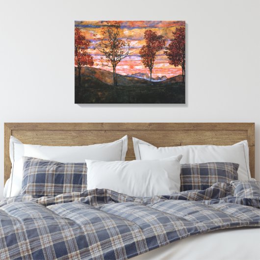 Vier Bäume Leinwanddruck (Insitu (Schlafzimmer))