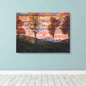 Vier Bäume Leinwanddruck (Insitu (Holzboden))