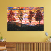 Vier Bäume von Egon Schiele Große Kunst Leinwanddruck (Insitu (Wohnzimmer))