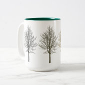 Vier Bäume Zweifarbige Tasse (Vorderseite Links)