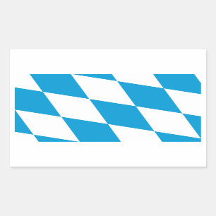 VIER Bayerische Fahne Rechteckiger Aufkleber