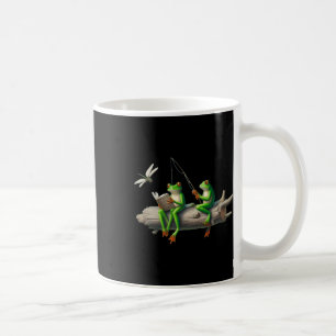 Vier Beine Frosch Auf Einem Log Frosch Angeln Libe Kaffeetasse