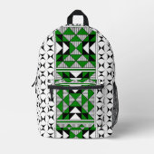 Vier Berge in Grün Bedruckter Rucksack (Vorderseite)