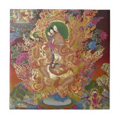 Vier-Bewaffnete Ganesh Fliese (Vorderseite)