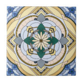 Vier Biene Floral Mandala Fliese (Vorderseite)