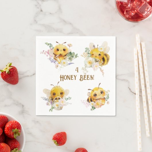 Vier Bienen Napkins Serviette (Beispiel)