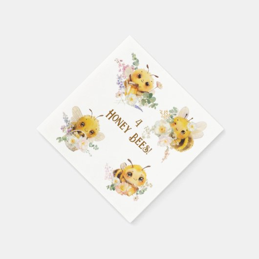 Vier Bienen Napkins Serviette (Ecke)