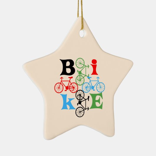 Vier Bikes Keramik Ornament (Rechts)