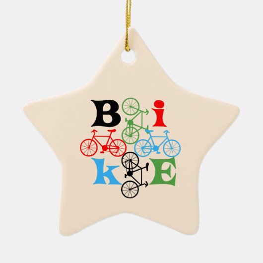 Vier Bikes Keramik Ornament (Vorne)